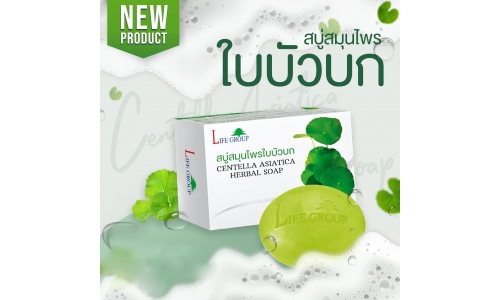 สบู่สมุนไพรใบบัวบก Centella Asiatica Herbal Soap